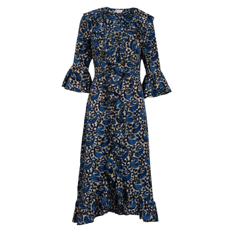 Thumbnail of Felicity Midi Dress Navy Swirl image