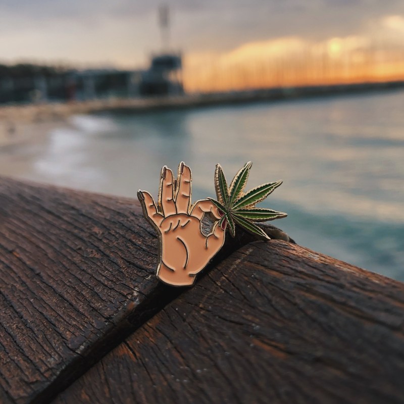 Thumbnail of Enamel Pin Cannabis image