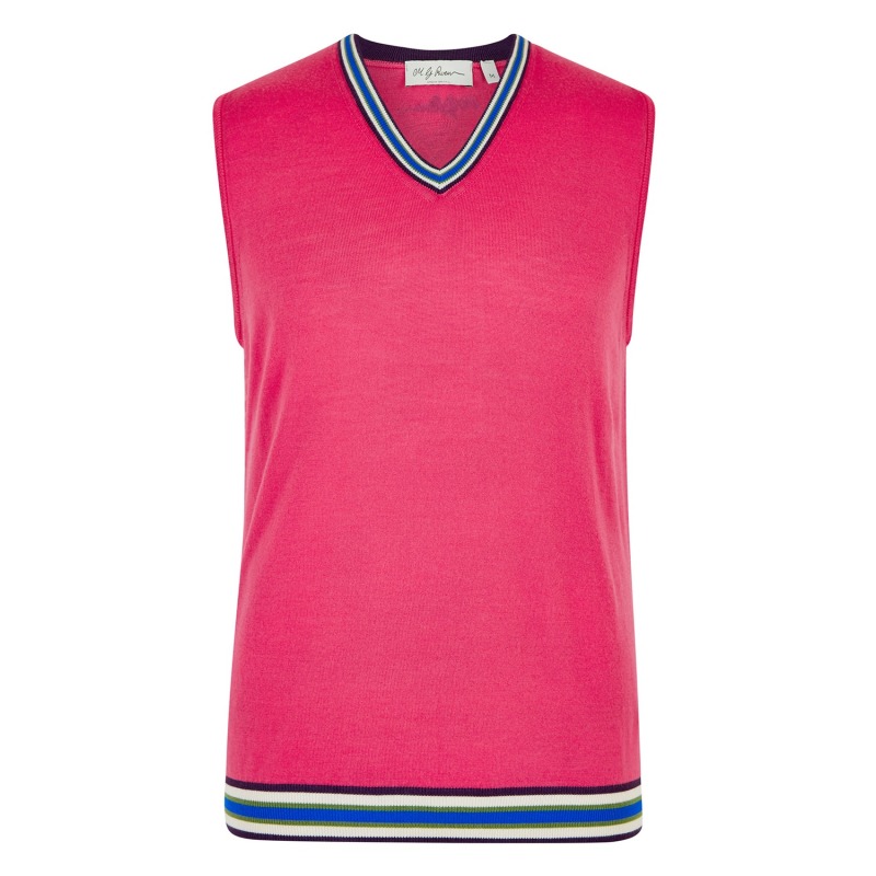 Thumbnail of Fuchsia Pink Extrafine Merino Tank Top image