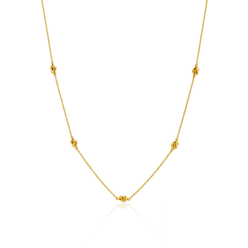 Thumbnail of St Ives Gold Vermeil Knot Necklace image