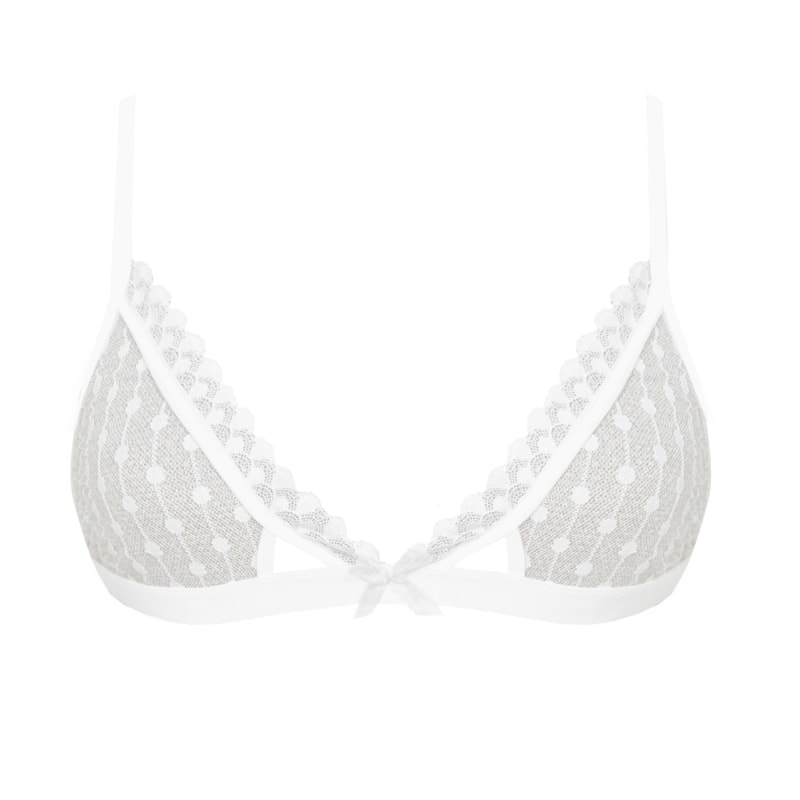 French-style Sexy Polka Dot Sheer Bralette For Women, Fashionable,  Comfortable & Soft Lace Triangle Bra