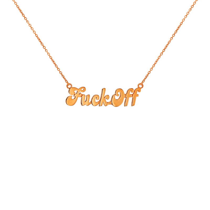 Thumbnail of "F Off" Necklace 18Kt Rose Gold Plated image