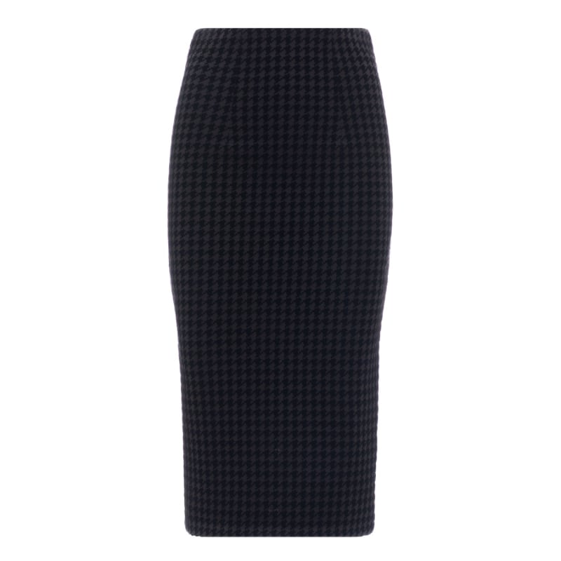High waisted side zipper midi pencil skirt 2025