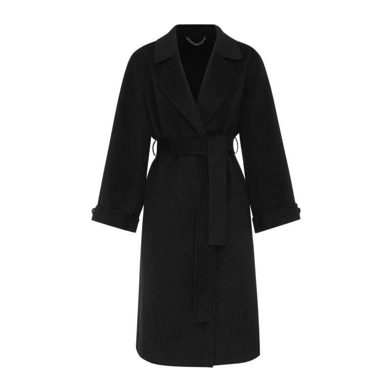 Oversized wool coat black cheap