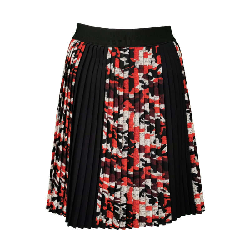 Thumbnail of Mini Pleated Skirt With Camo & Black Digital Print image