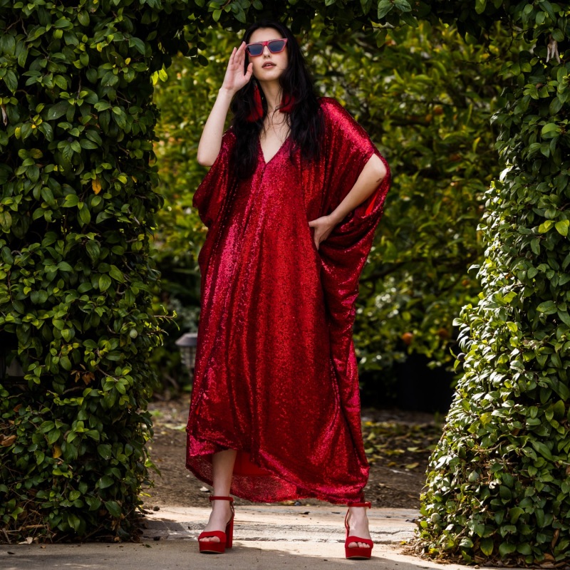 Thumbnail of Ruby Sequin Caftan image