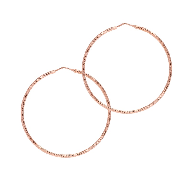 Thumbnail of Sparkly Hoops Large - Rosegold image