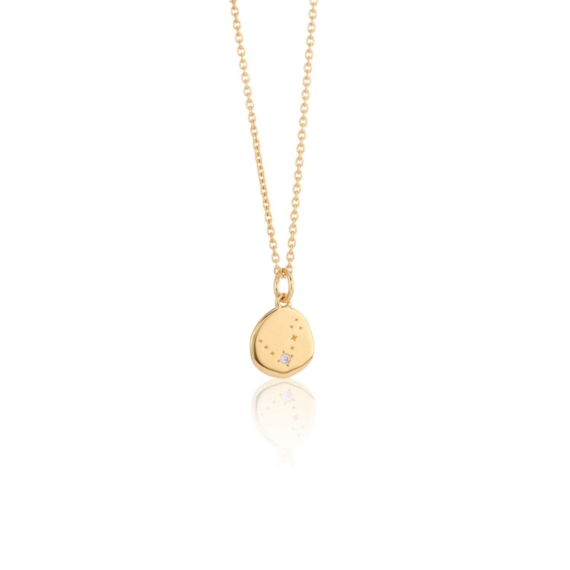 Thumbnail of Inari Zodiac Pisces Gold Vermeil Necklace image