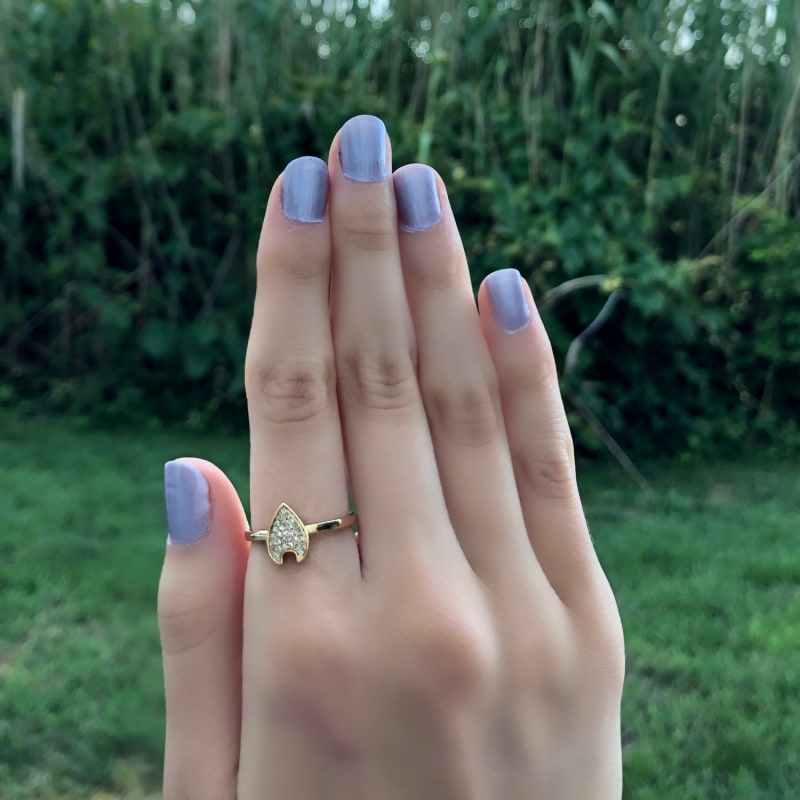 Thumbnail of Raindrop Ring In 14 Kt Yellow Gold Vermeil On Sterling Silver image