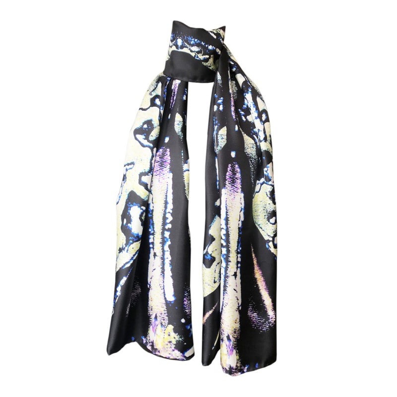 Thumbnail of Beetle Shell & Oil Blue Large Silk Scarf image