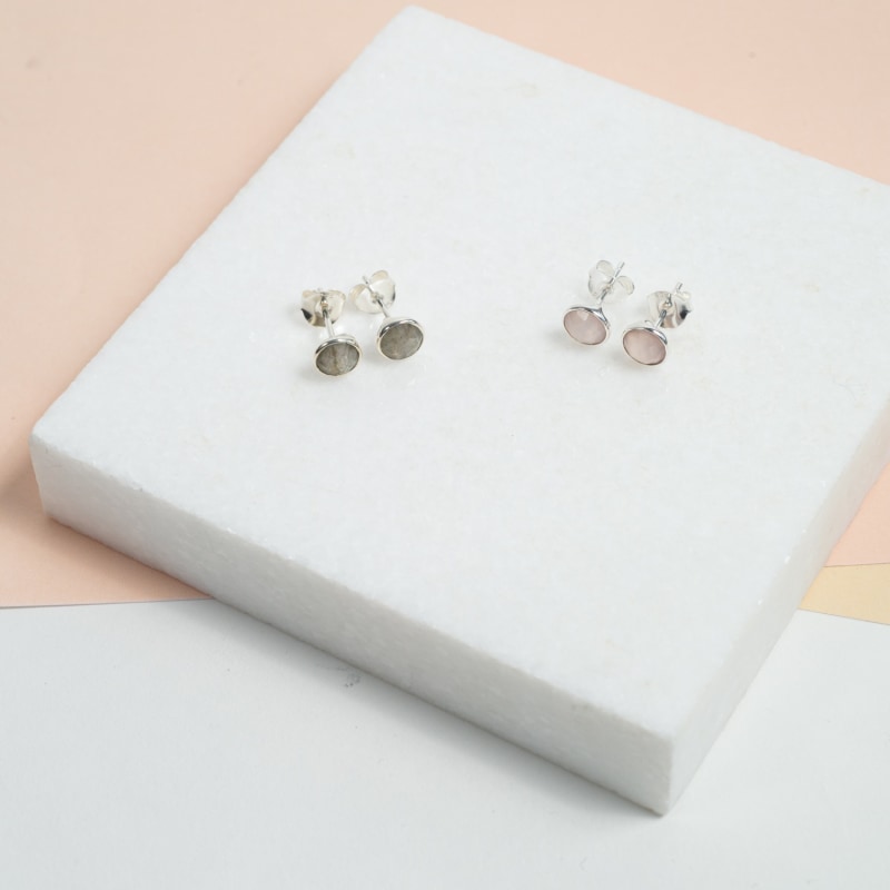 Thumbnail of Savanne Sterling Silver & Labradorite Stud Earrings image