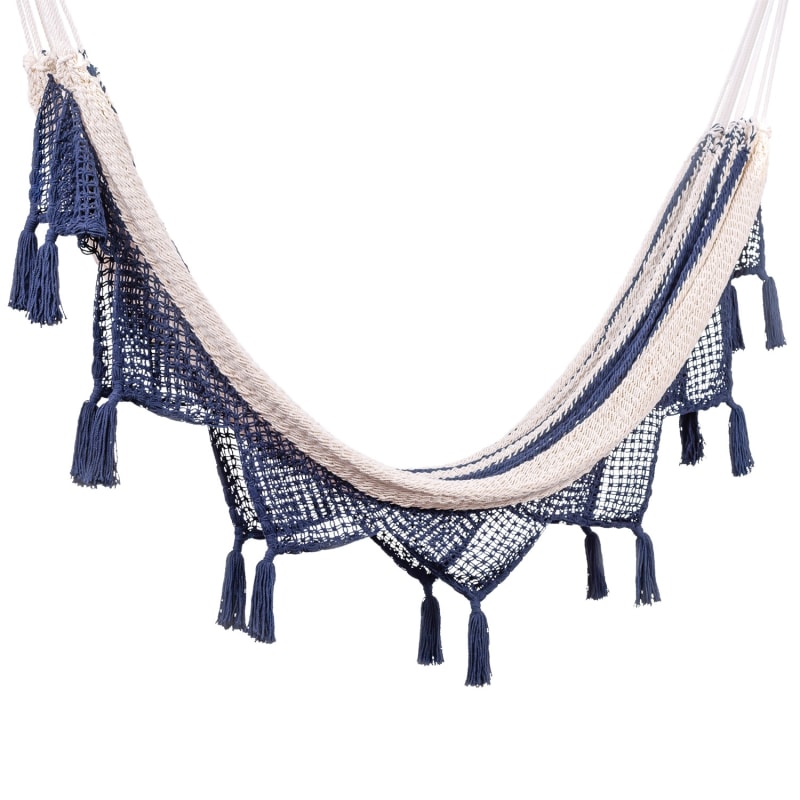 Thumbnail of Colonial Navy Blue Cotton Hammock With Tassels image