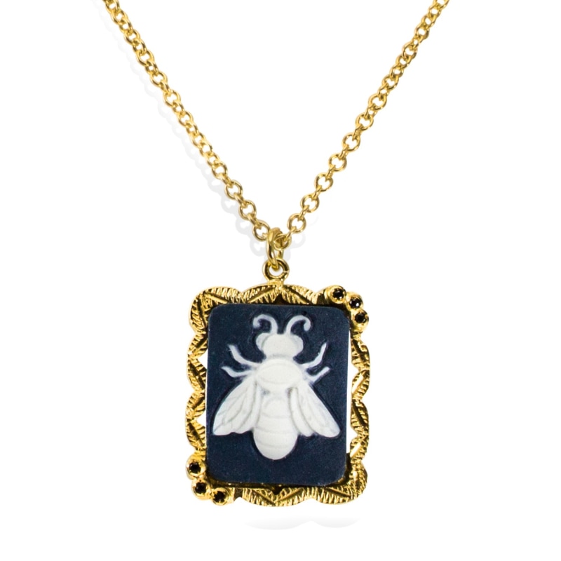 Thumbnail of Bee Cameo Necklace image