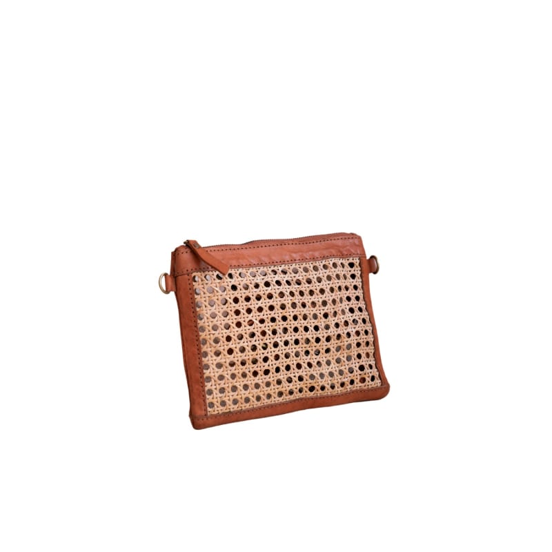 Thumbnail of Gia Rattan And Leather Crossbody - Camel image