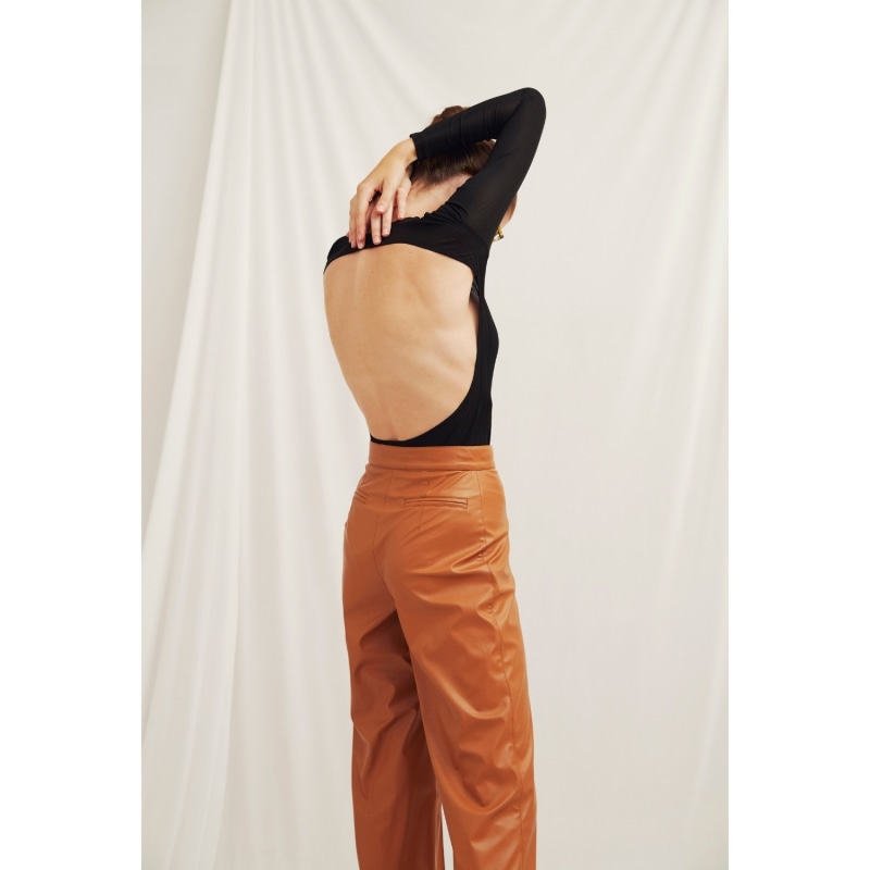 Thumbnail of Alba Vegan Leather Wide-Leg Trousers image