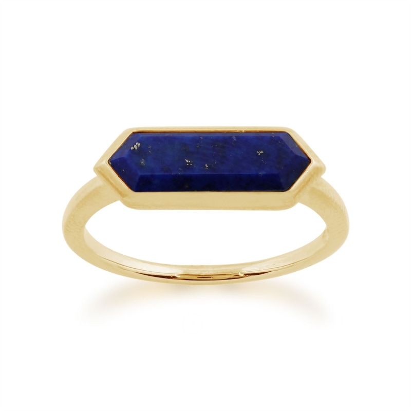 Thumbnail of Lapis Lazuli Prism Ring in Gold Plated Silver image