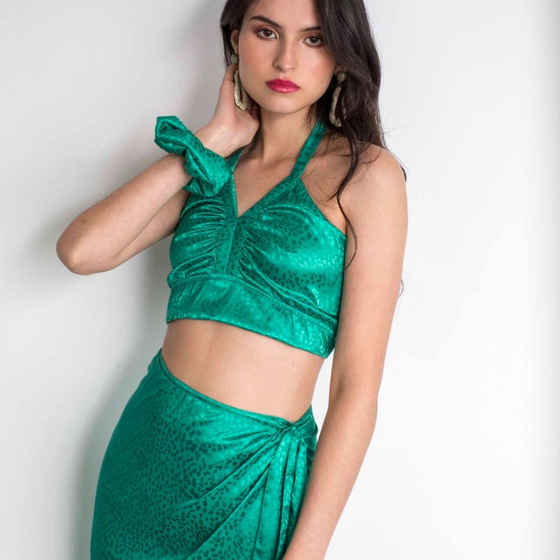 Thumbnail of Keira Top In Emerald Green image