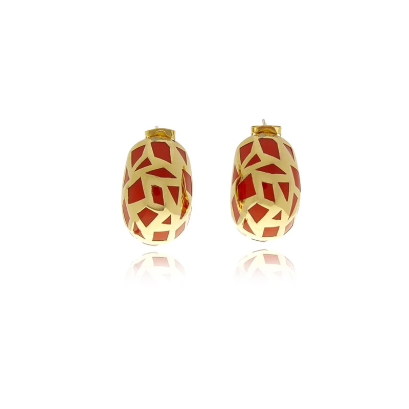 Thumbnail of Orange Les Racines Ceramic Earrings image