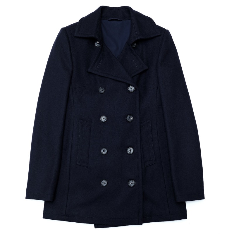 Women s Pea Coat Navy by Hegarty