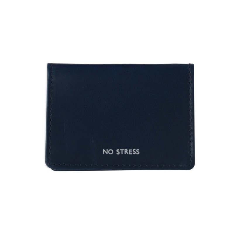 Thumbnail of No Stress Navy Leather Travel Card Holder image