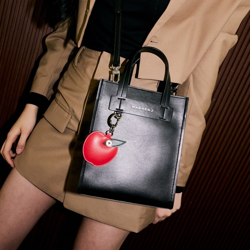 Thumbnail of Marhen.J Apple Leather Shoulder Bag - Hey - Luce Black image