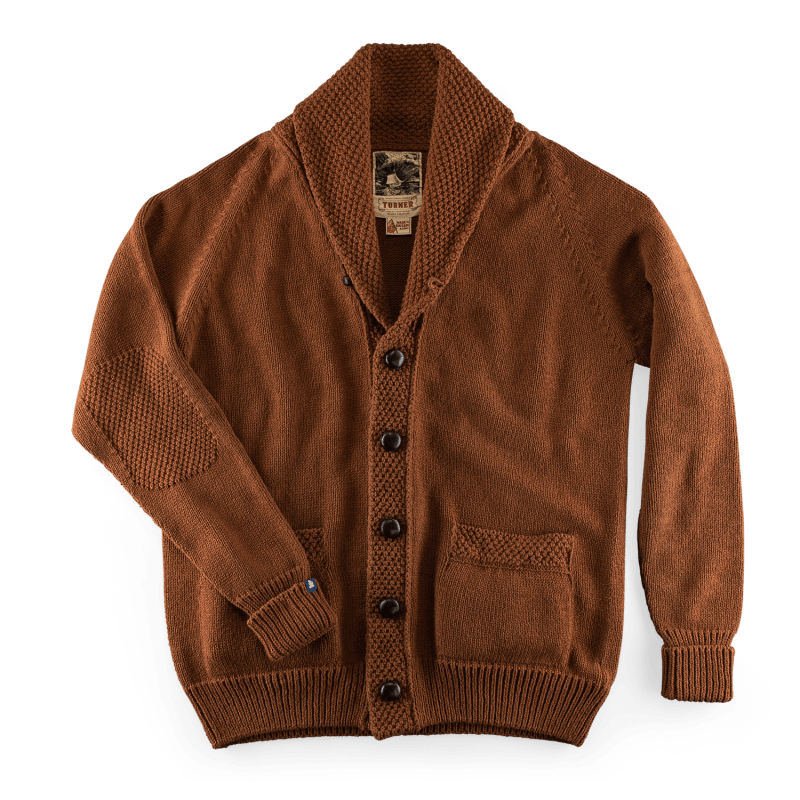 Rust coloured cardigan 2025