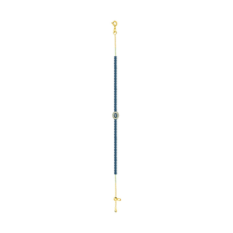 Thumbnail of 18k Yellow Gold Sapphire Bead Bracelet image