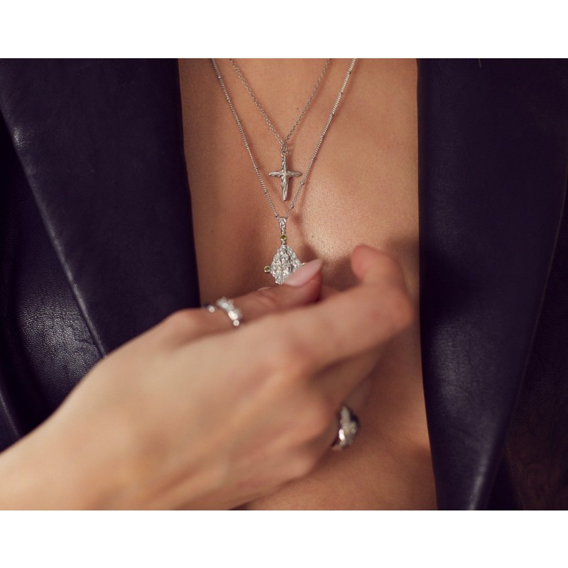 Thumbnail of Goddess Selena Necklace- Silver image