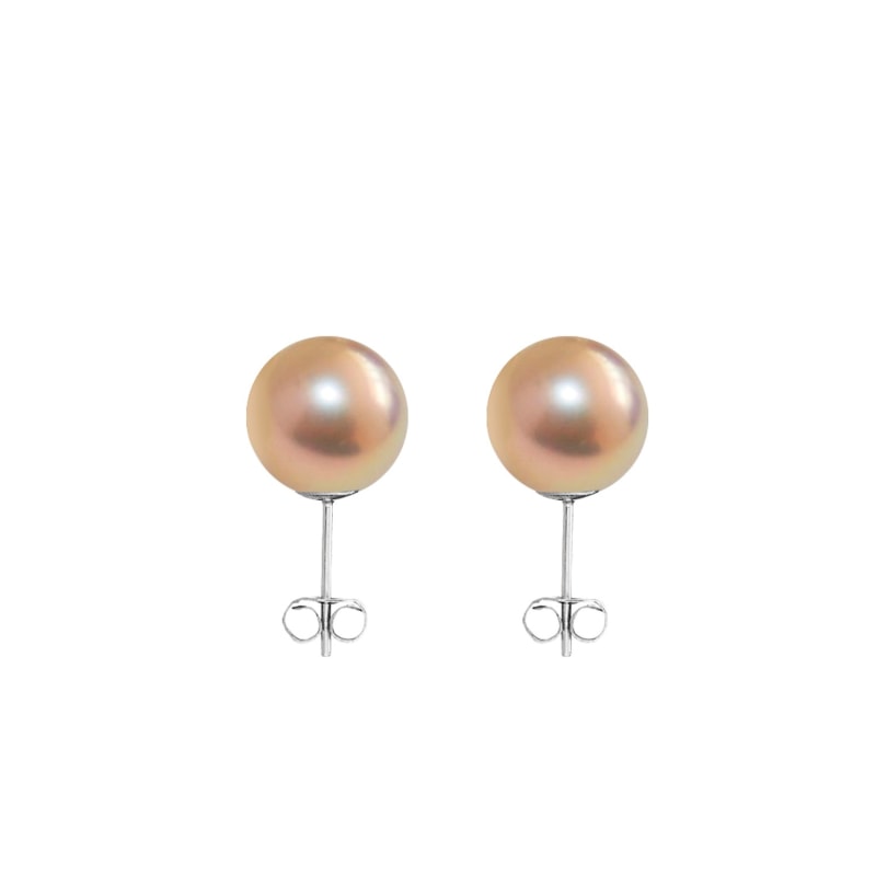 Thumbnail of Medium Gold Pearl Studs Earrings - Silver image