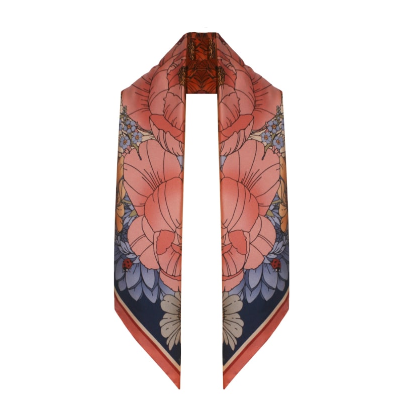 Thumbnail of The Antique Floral Silk Scarf | 65x65cm image