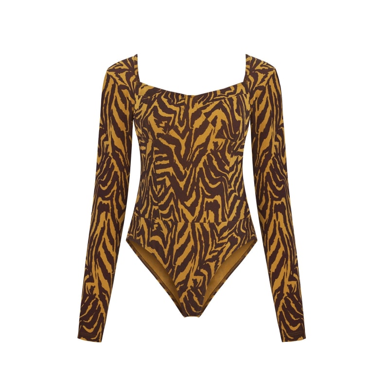 Tiger cheap print bodysuit