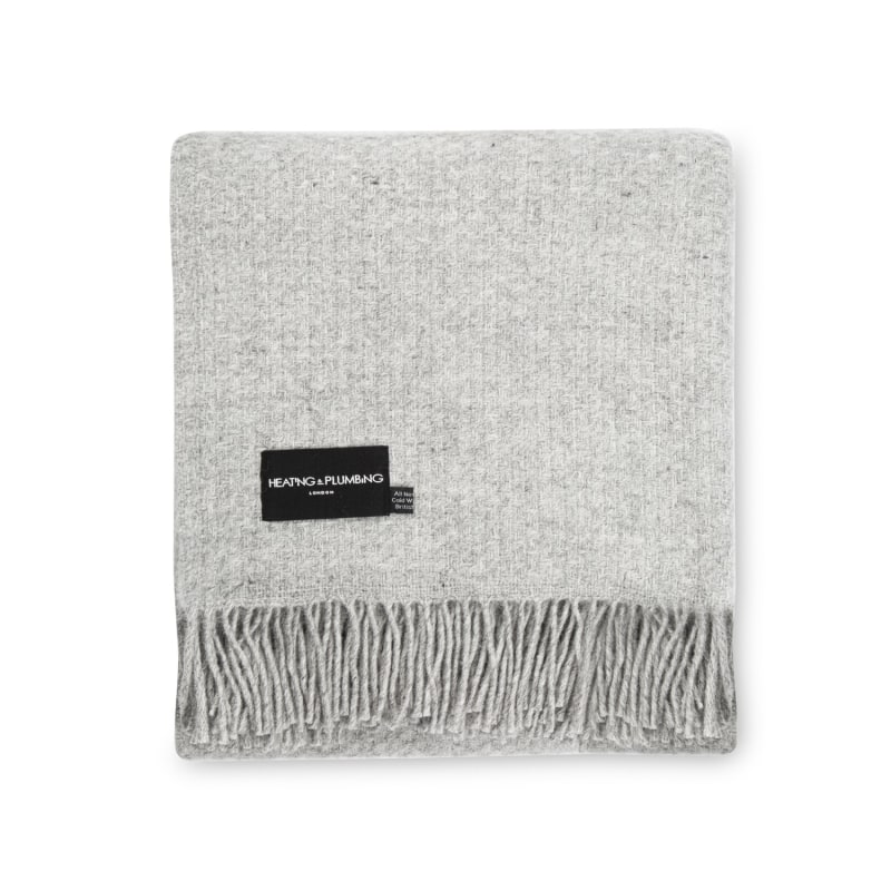 Thumbnail of Evening Tales - Soft Pure New Wool Blanket - Contemporary Weave - Grey image