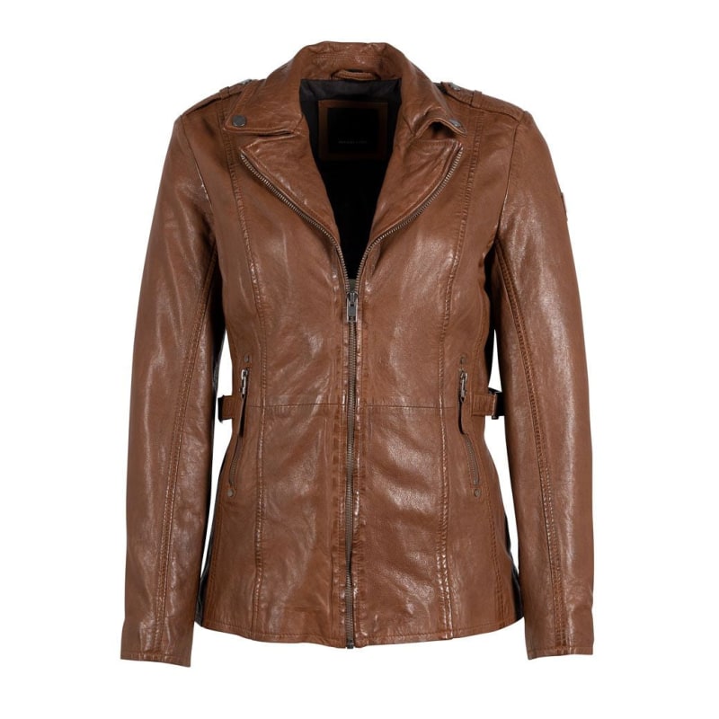 Thumbnail of Yellie Cf Leather Jacket, Cognac image