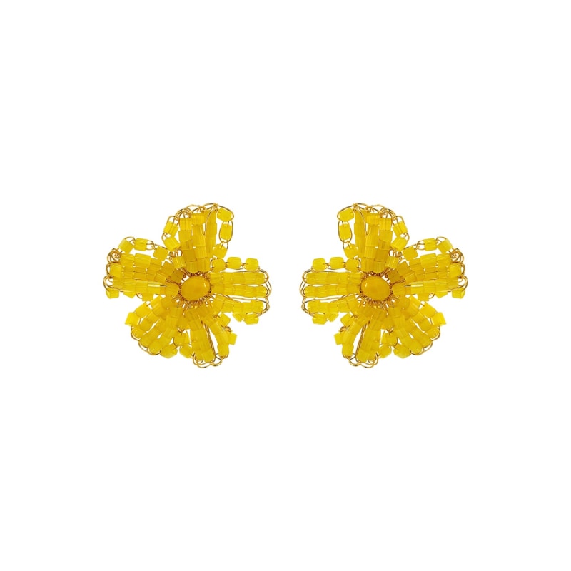 Thumbnail of Yellow Daisy Handmade Earrings image