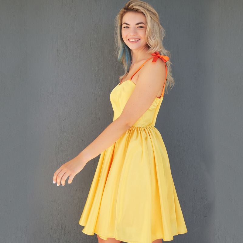 Thumbnail of Yellow Flare Mini Dress image