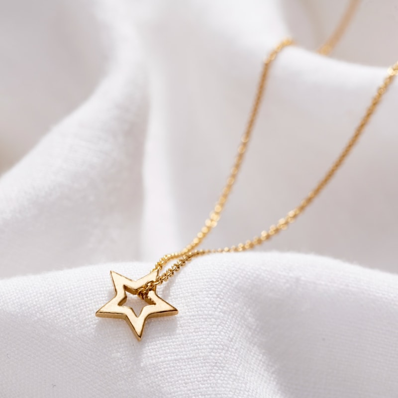 Mini star charm necklace sales