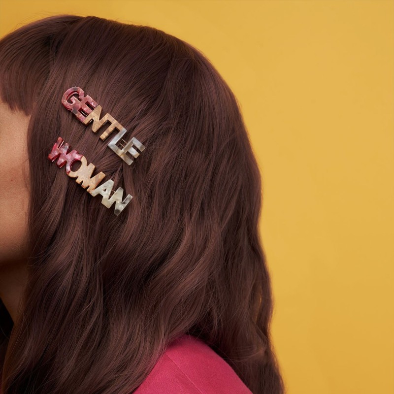 Gentlewoman Hair Clip Set In Coral Mle Wolf Badger