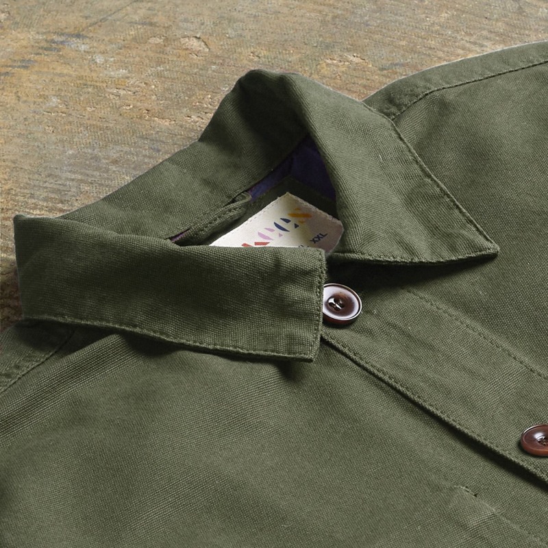 Thumbnail of The 3004 Buttoned Jacket - Army Green image