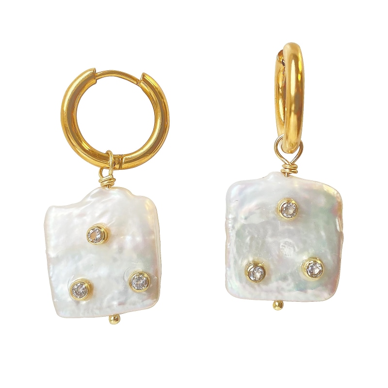 Thumbnail of Pearl Zirconia Earrings Kris image