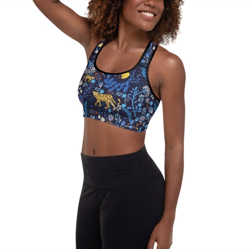 Thumbnail of Sports Bra In Blue Leopards image