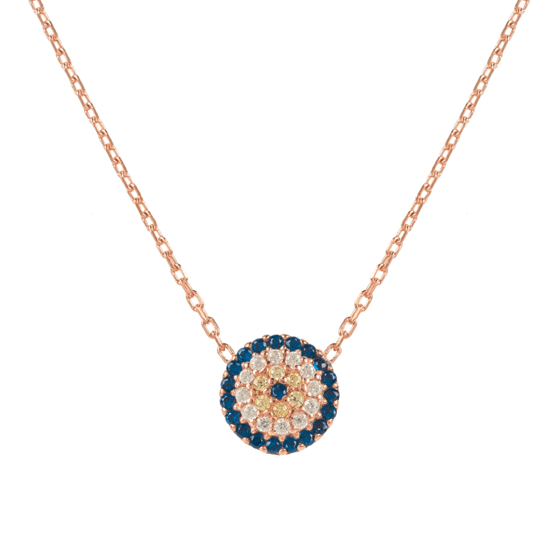 Thumbnail of Evil Eye Necklace Rosegold image