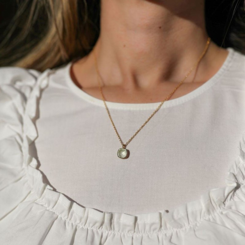 Thumbnail of Brooklyn Green Amethyst & Gold Vermeil Necklace image