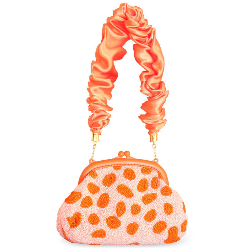 Thumbnail of Arnoldi Peachpuff Hand-Beaded Clutch In Orange & Peach image