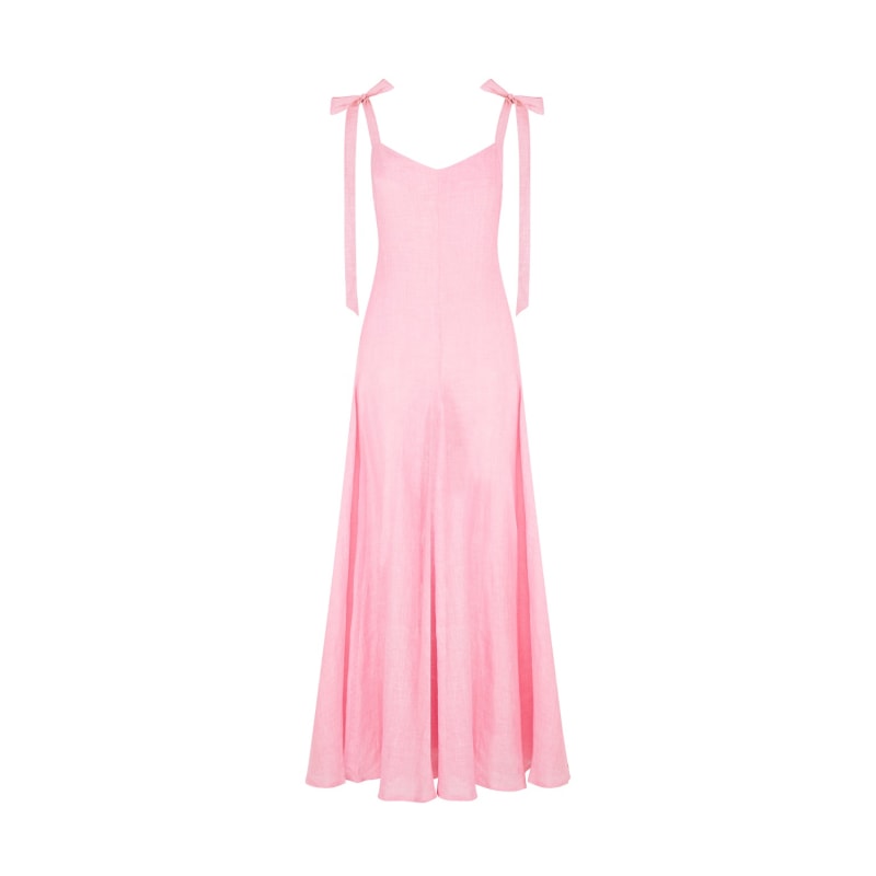 Thumbnail of Kaya Maxi Linen Dress - Pink & Purple image