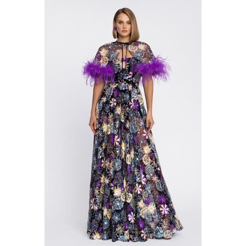 Thumbnail of Sequined Embroidered Gown Adina image