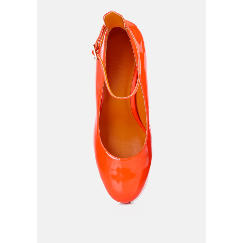 Thumbnail of Babe Heaven Patent Pu Maryjane Sandals In Orange image