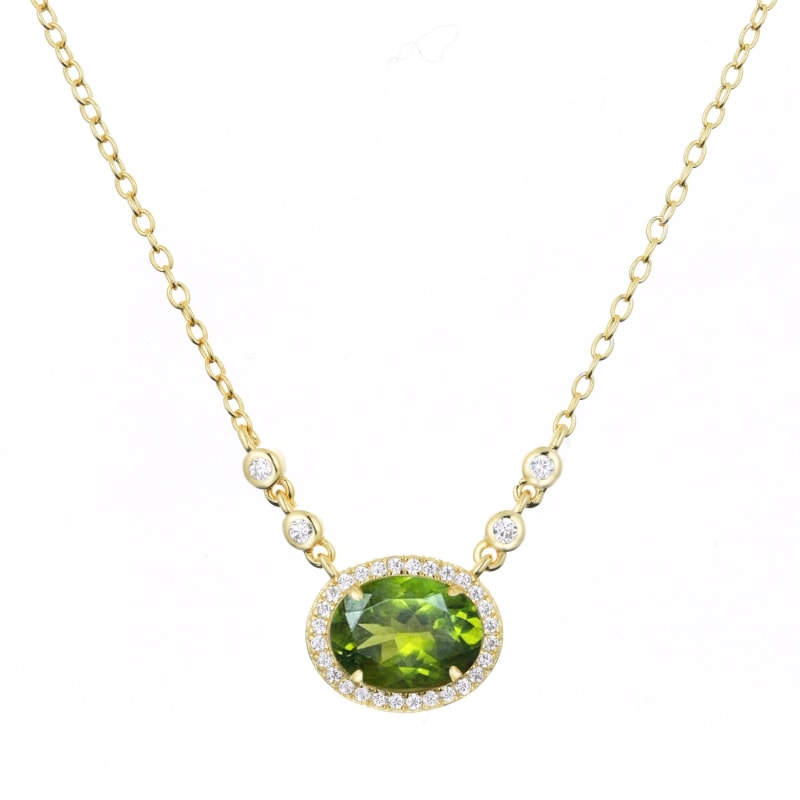 Thumbnail of Aura Tourmaline Drop Necklace - Green image