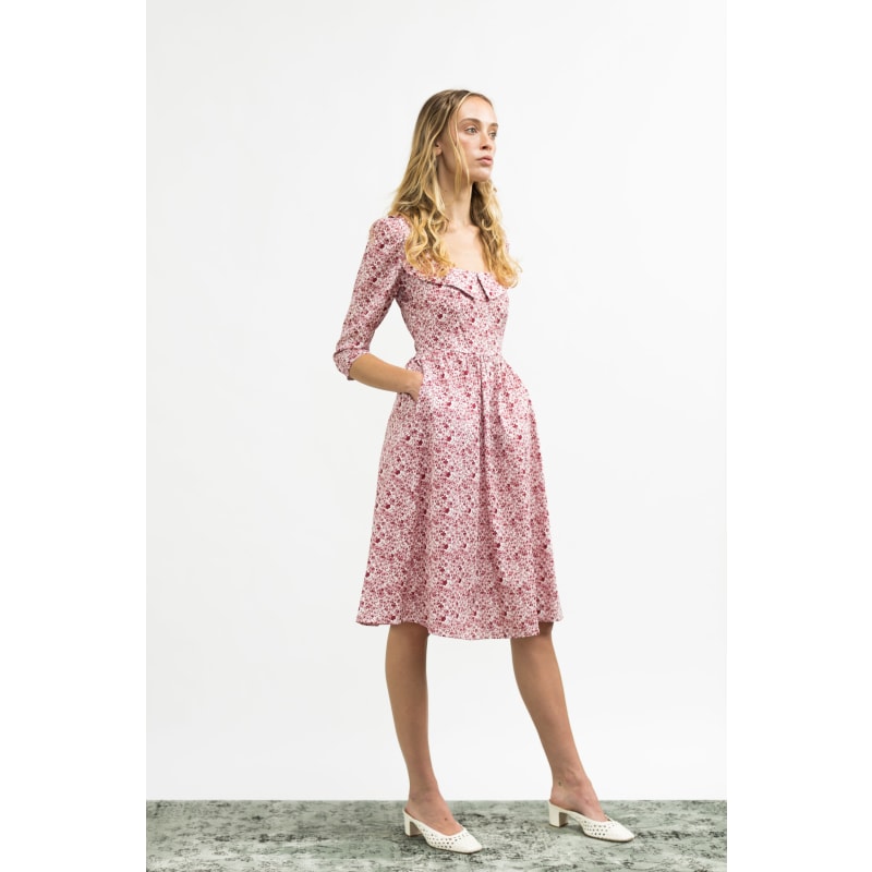 Thumbnail of Marisol Dress In Pink & Milkly White Liberty Floral Cotton image