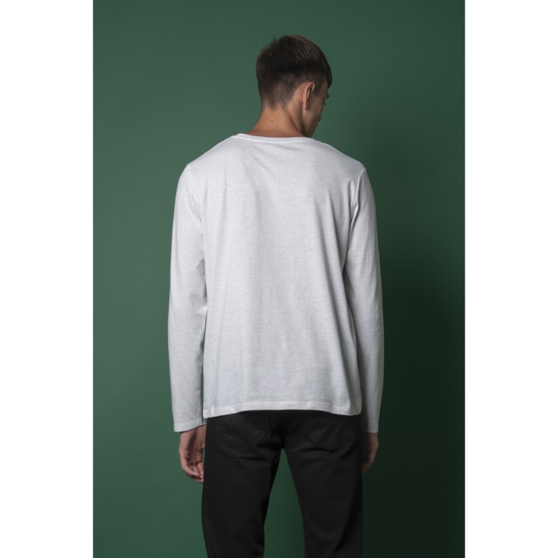 Thumbnail of Bee Embroidered Long Sleeved Top Heather Grey Men image