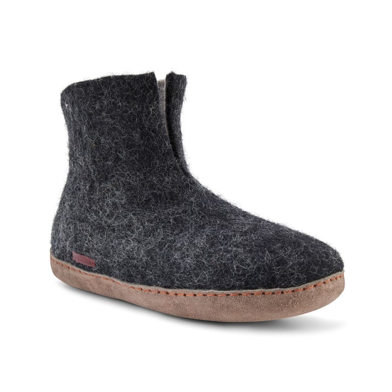 Thumbnail of Men's High Boot - Black with Suede Sole image